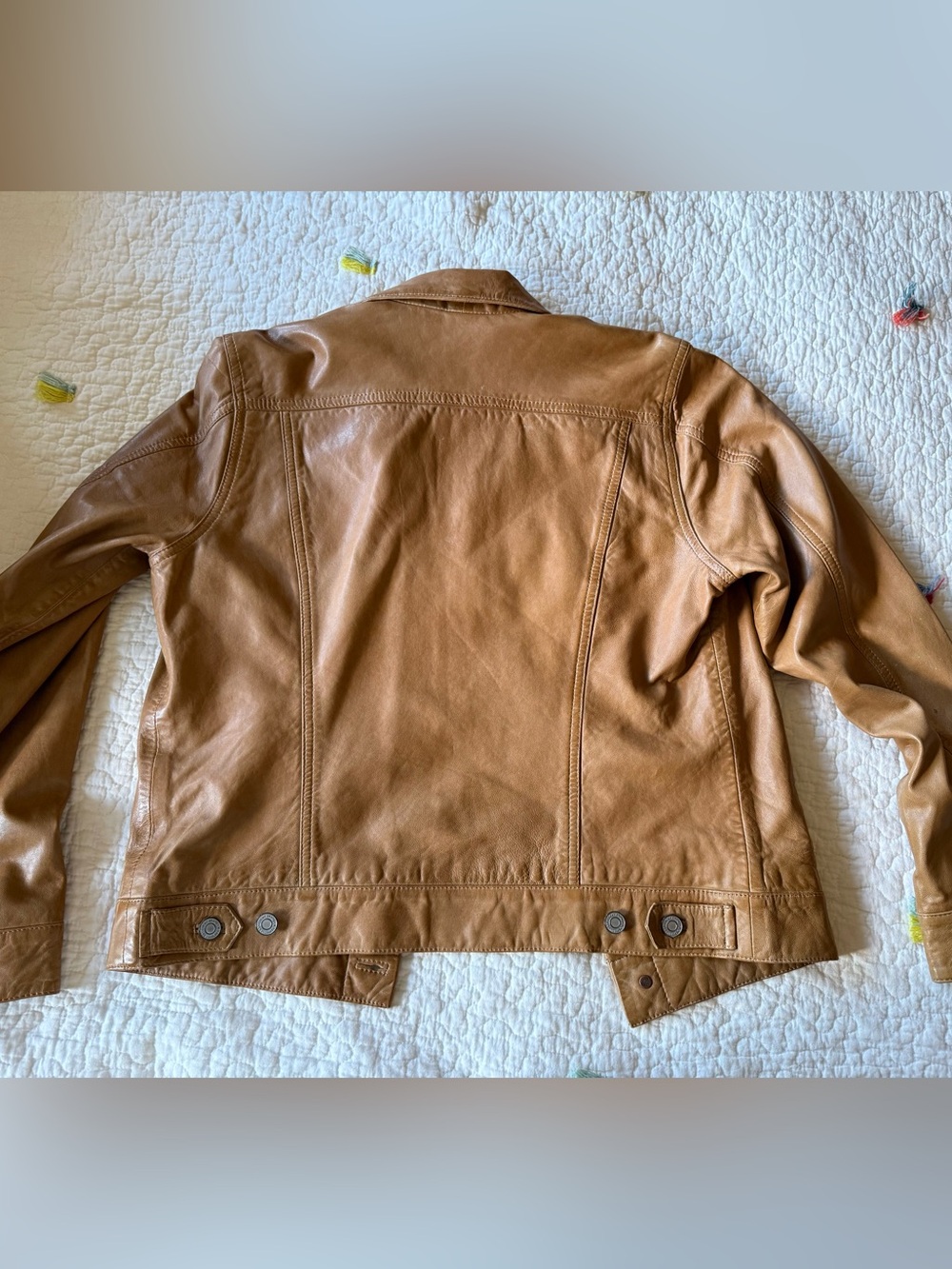 Lucky Brand Brown Leather Jacket, size M, like new - Picture 2 of 5